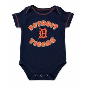 Detroit Tigers MLB Baby Bodysuit Newborn NB Navy Infant Bodysuit Baseball Team